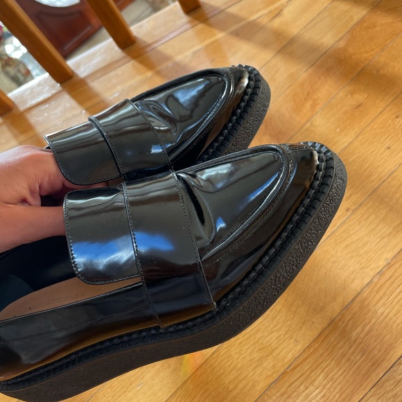 Via Spiga black chunky pointed toe loafers - Picture 8 of 9